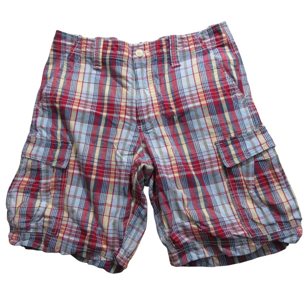 Polo Ralph‎ Lauren Mens Cargo Shorts 34 x 11 Multicolored Madras Plaid